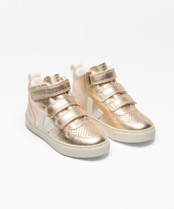 Alternative view of VEJA V-10 Mid Leather Platine Whte