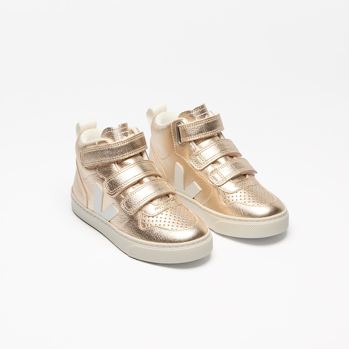 VEJA V-10 Mid Leather Platine Whte - Image 2