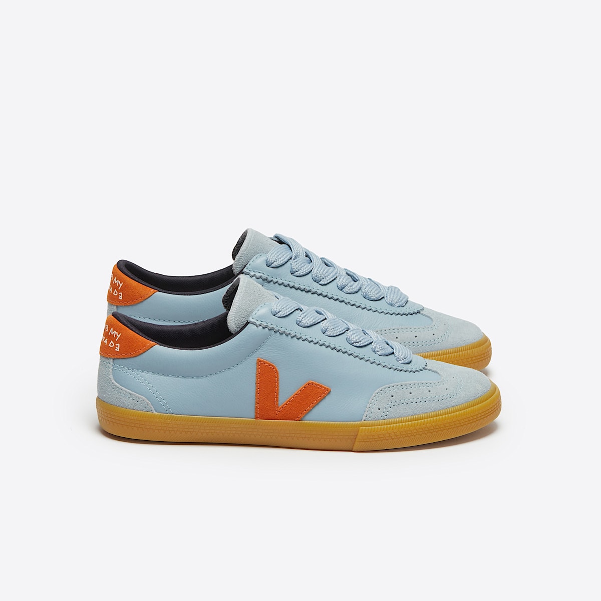 VEJA Volley Leather x Make My Lemonade Steel Pumpkin