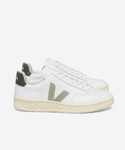 VEJA V-12 Leather White Clay Mud