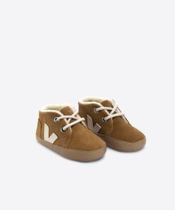 Alternative view of VEJA Baby Furred Suede Camel Pierre