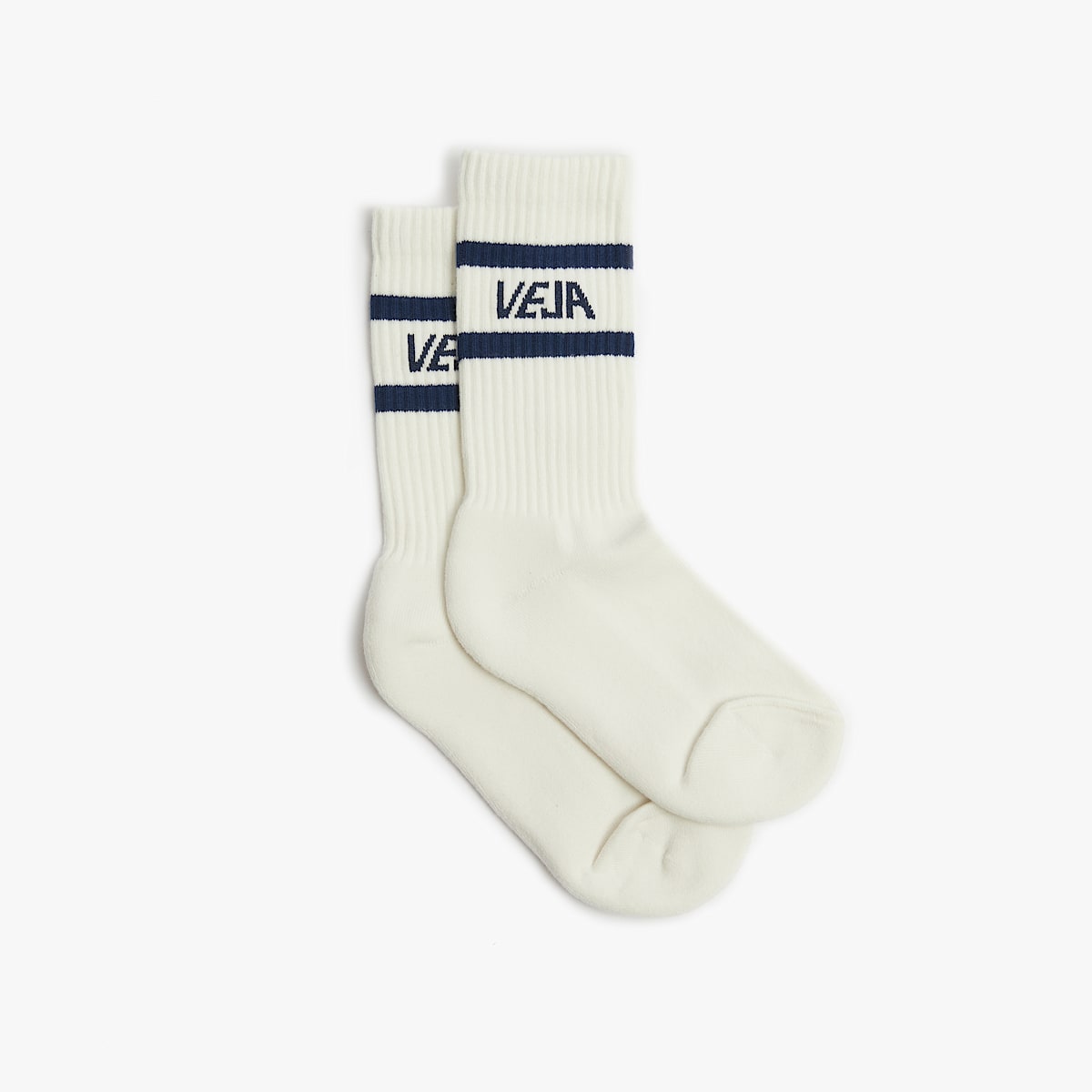 VEJA Iconic Socks Cotton White Blue