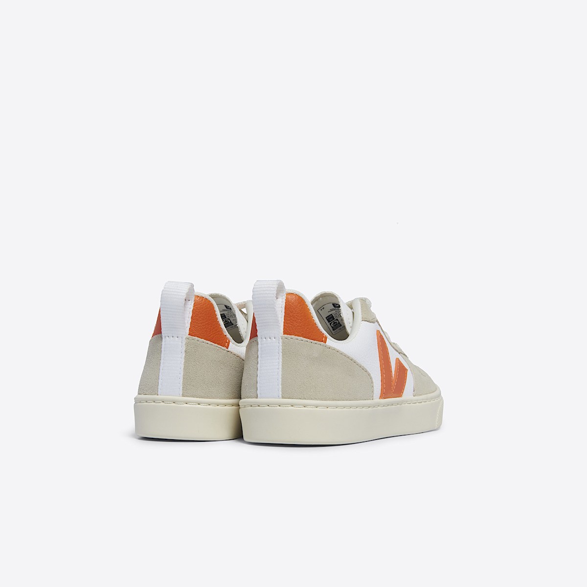 VEJA V-10 Leather White Fury Almond - Image 4