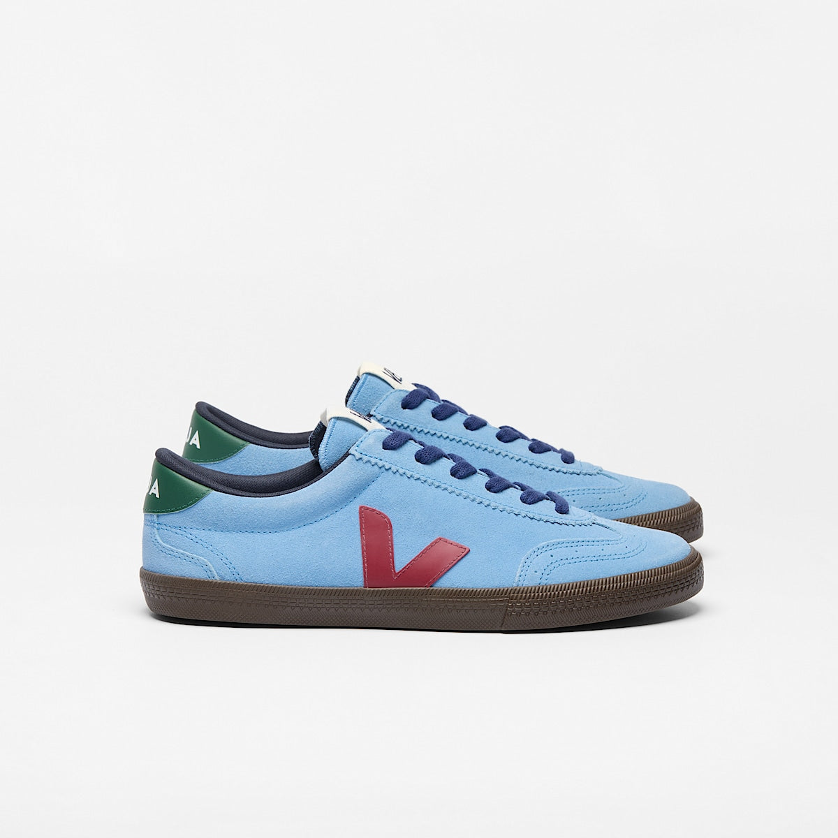 VEJA Volley Suede Aqua Marsala Eagle