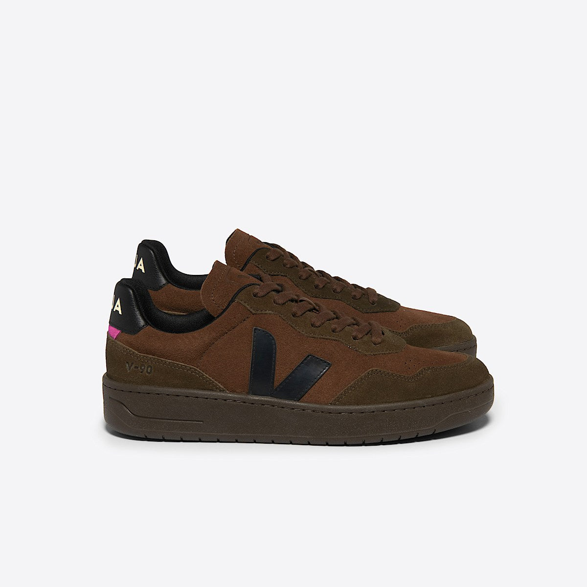 VEJA V-90 Suede Walnut Black