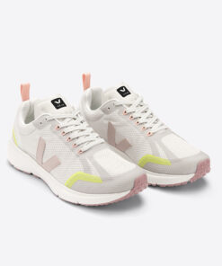Alternative view of VEJA Condor 2 Alveomesh Natural Babe Jaune Fluo
