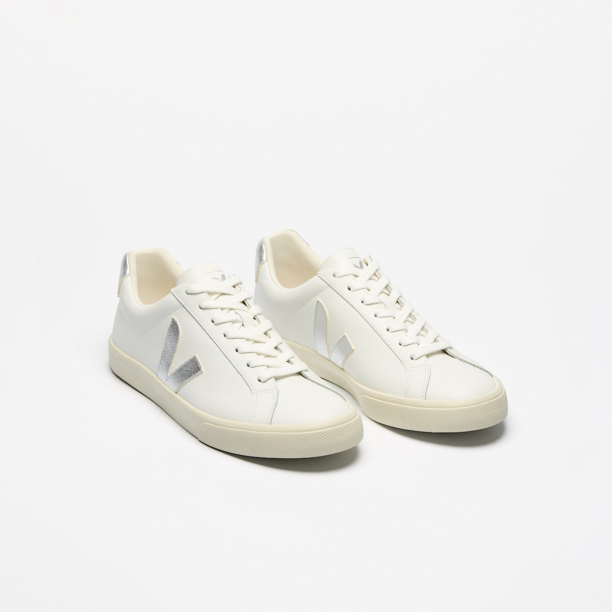 VEJA Esplar Leather White Silver - Image 2