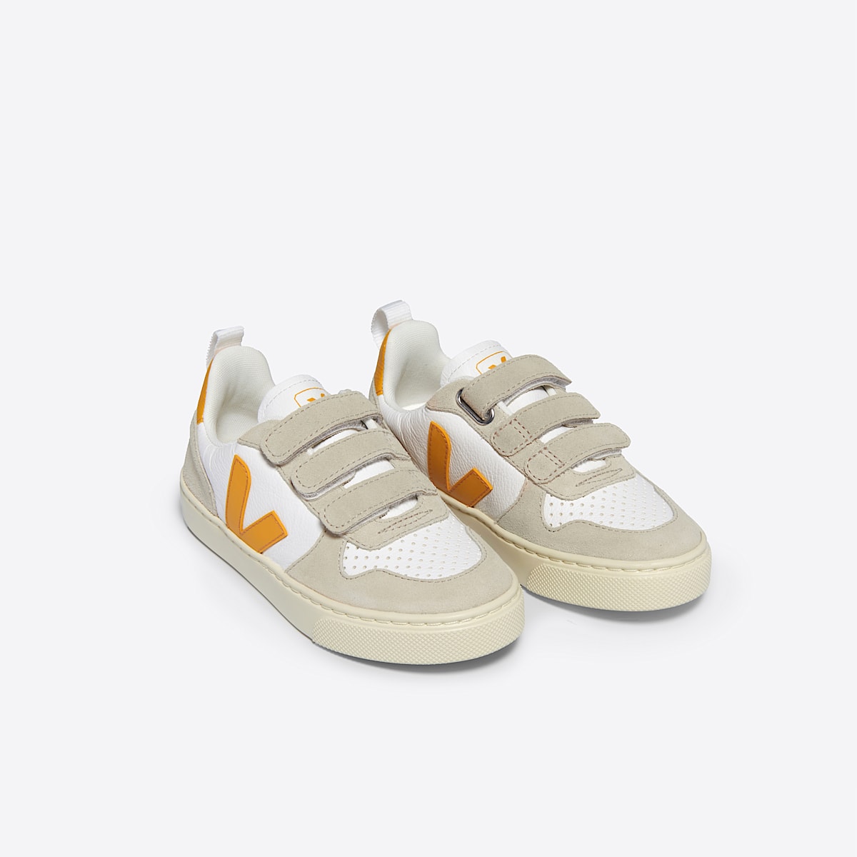 VEJA V-10 Leather White Ouro - Image 2
