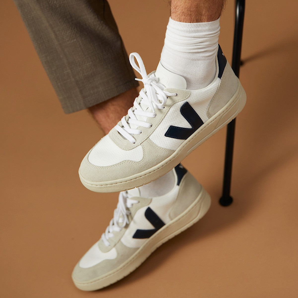 VEJA V-10 B-MESH White Nautico - Image 4
