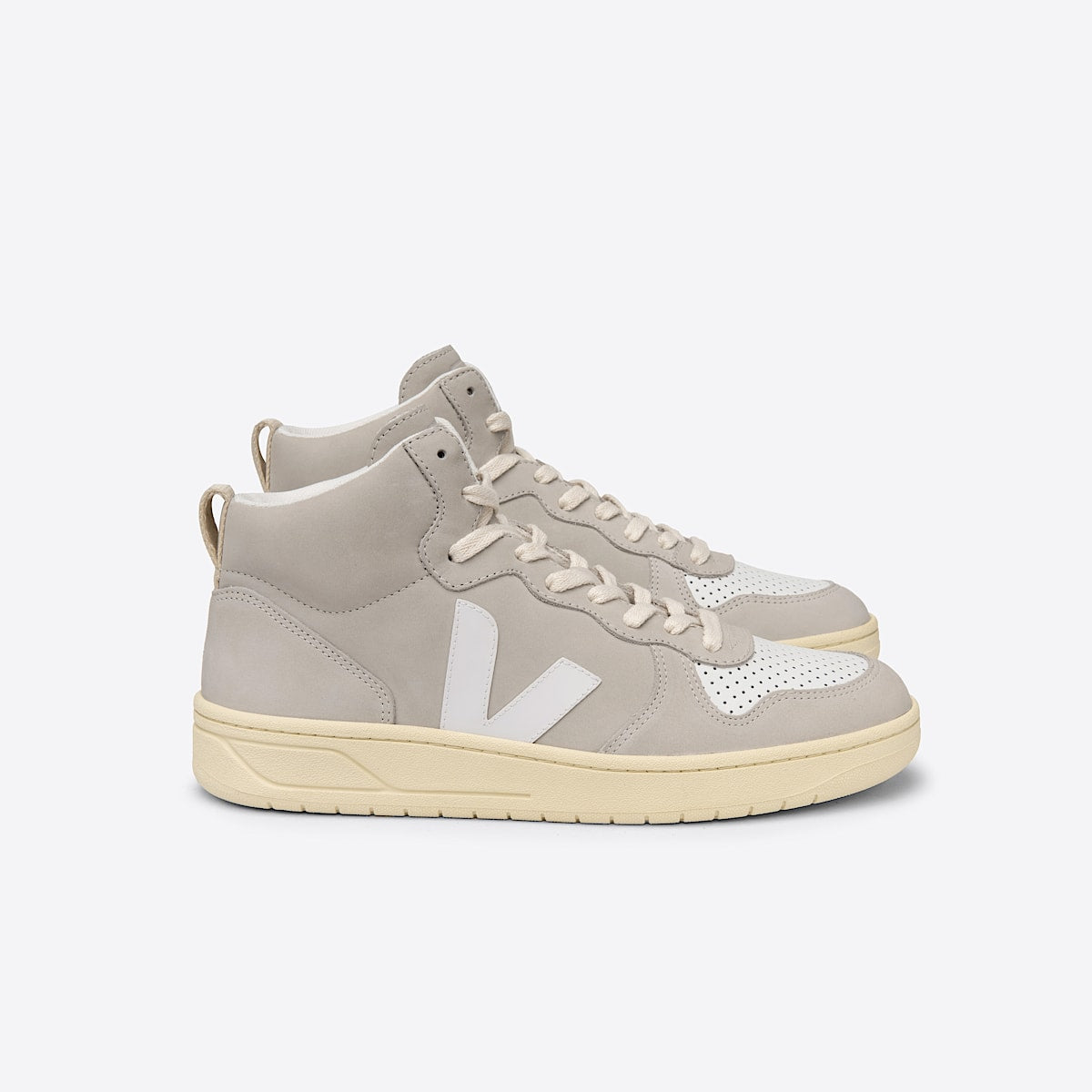 VEJA V-15 Nubuck Natural White