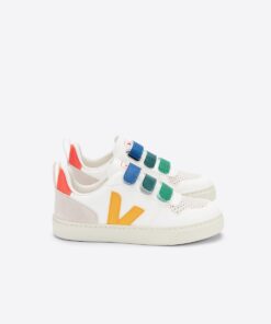 VEJA V-10 Leather Multico White Ouro