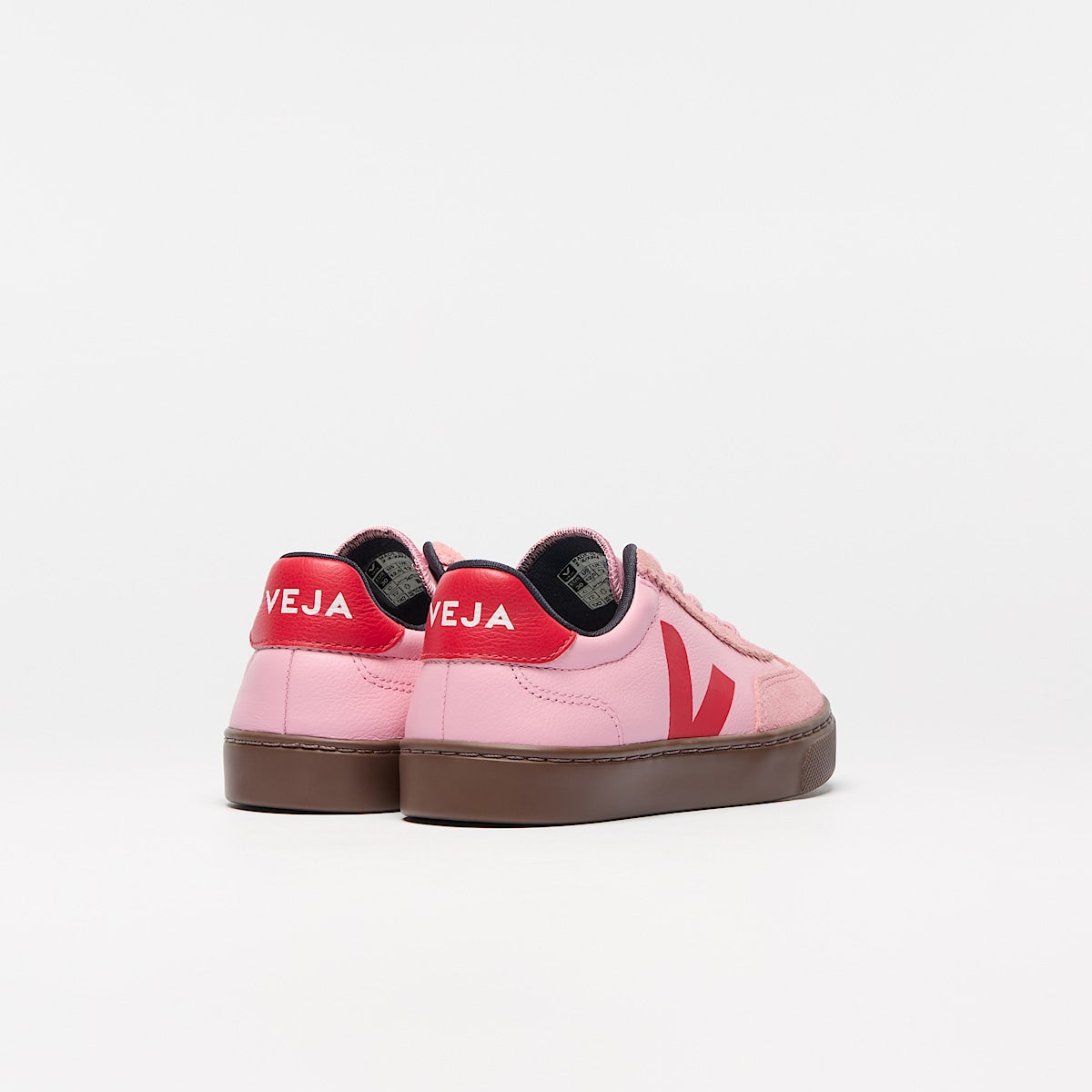 VEJA Volley Elastic Laces Leather Guimauve Pekin Bark - Image 3