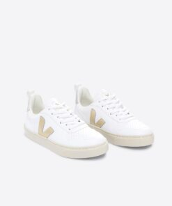 Alternative view of VEJA V-10 CWL White Platine Silver