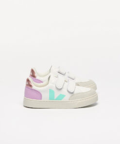 VEJA V-12 Leather White Multico Orchid