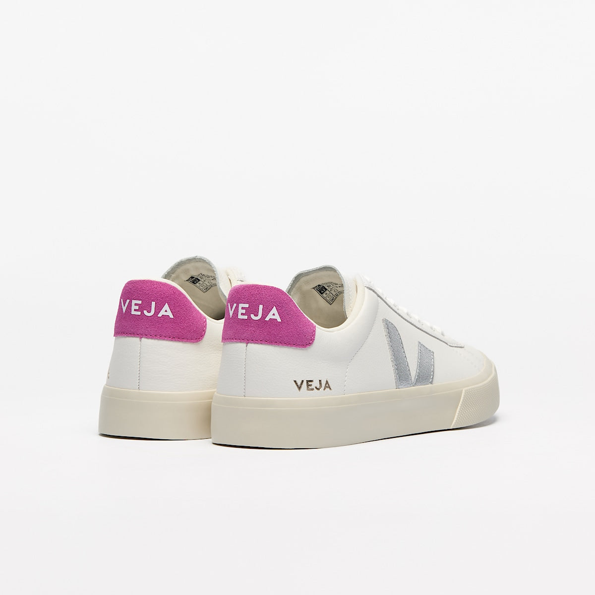 VEJA Campo Leather White Silver Ultraviolet - Image 3