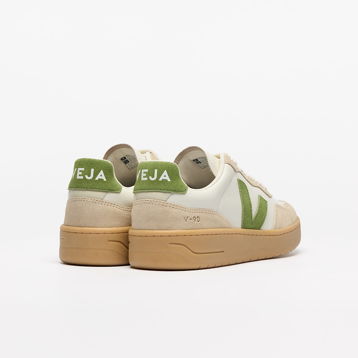 VEJA V-90 Leather Pure Kiwi Almond Natural - Image 3