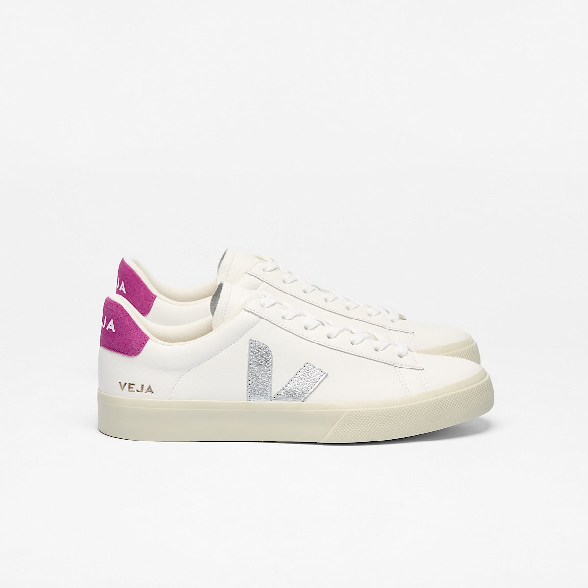 VEJA Campo Leather White Silver Ultraviolet