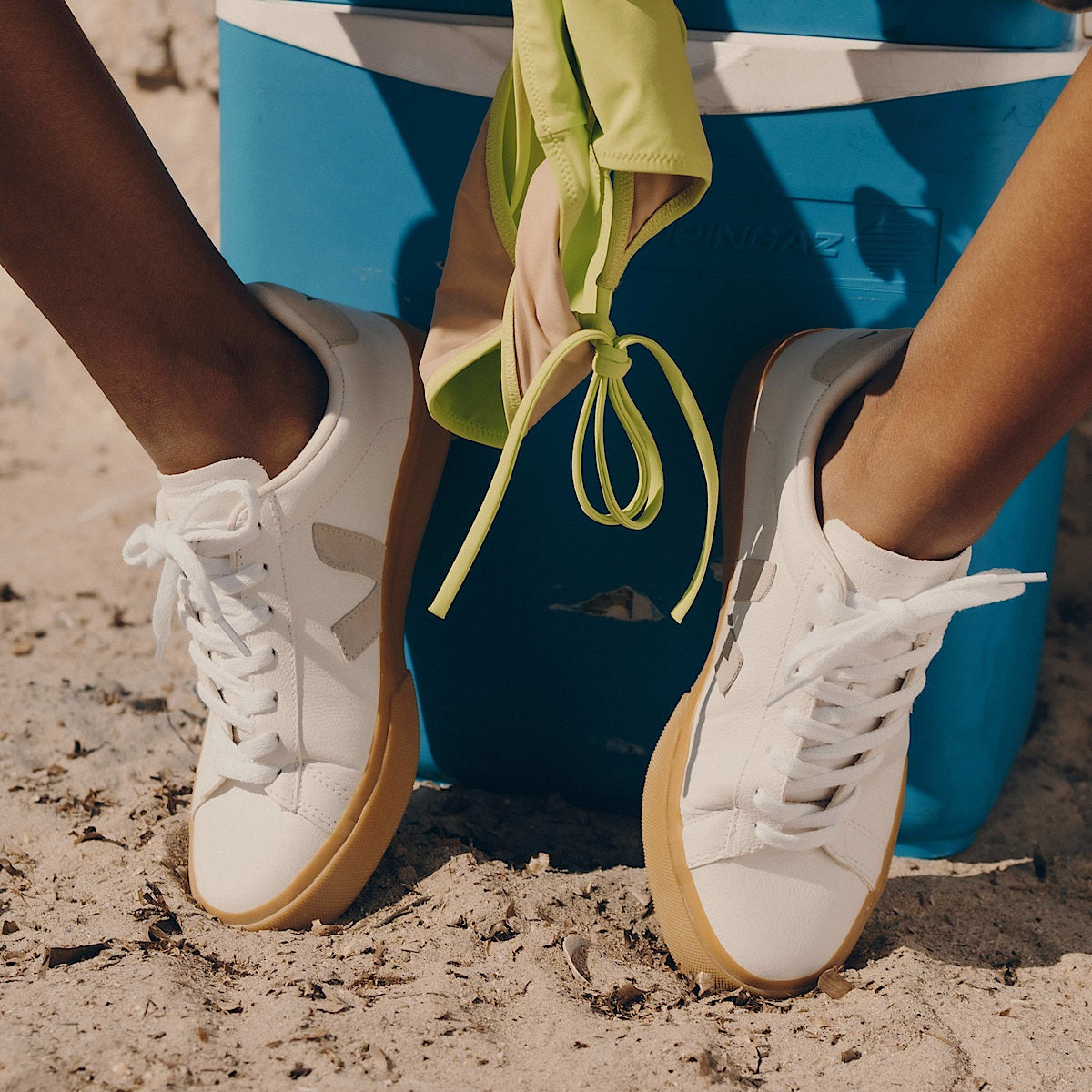 VEJA Campo Leather White Natural Natural - Image 4
