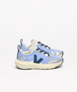 VEJA Canary Elastic Laces Alveomesh Olympe Nautico Silver
