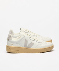 VEJA V-90 Leather White Light Grey Natural