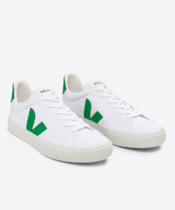 Alternative view of VEJA Campo Canvas White Emeraude