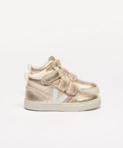 VEJA V-10 Mid Leather Platine Whte