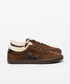 VEJA Volley Furred Suede Walnut Black Eagle