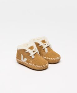 Alternative view of VEJA Baby Furred Suede Camel Pierre