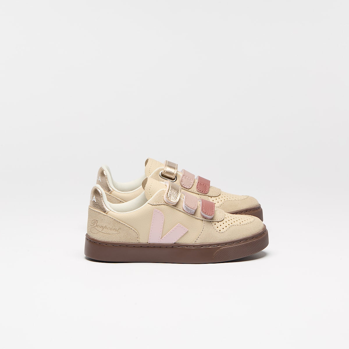 VEJA V-10 Leather x Bonpoint Areia Petale