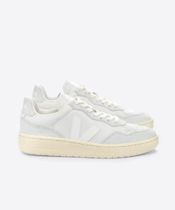 VEJA V-90 Leather Gravel White