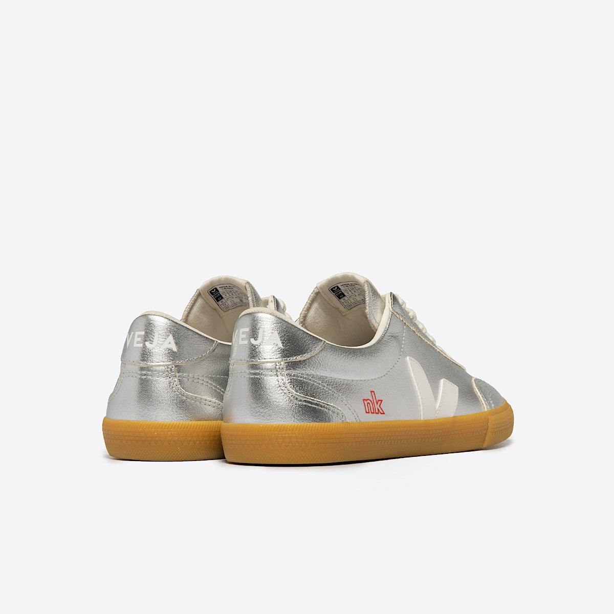 VEJA Volley Leather x Nk Store Silver White - Image 3