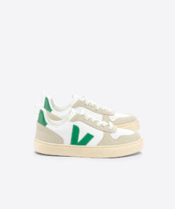 VEJA V-10 Leather White Emeraude Almond