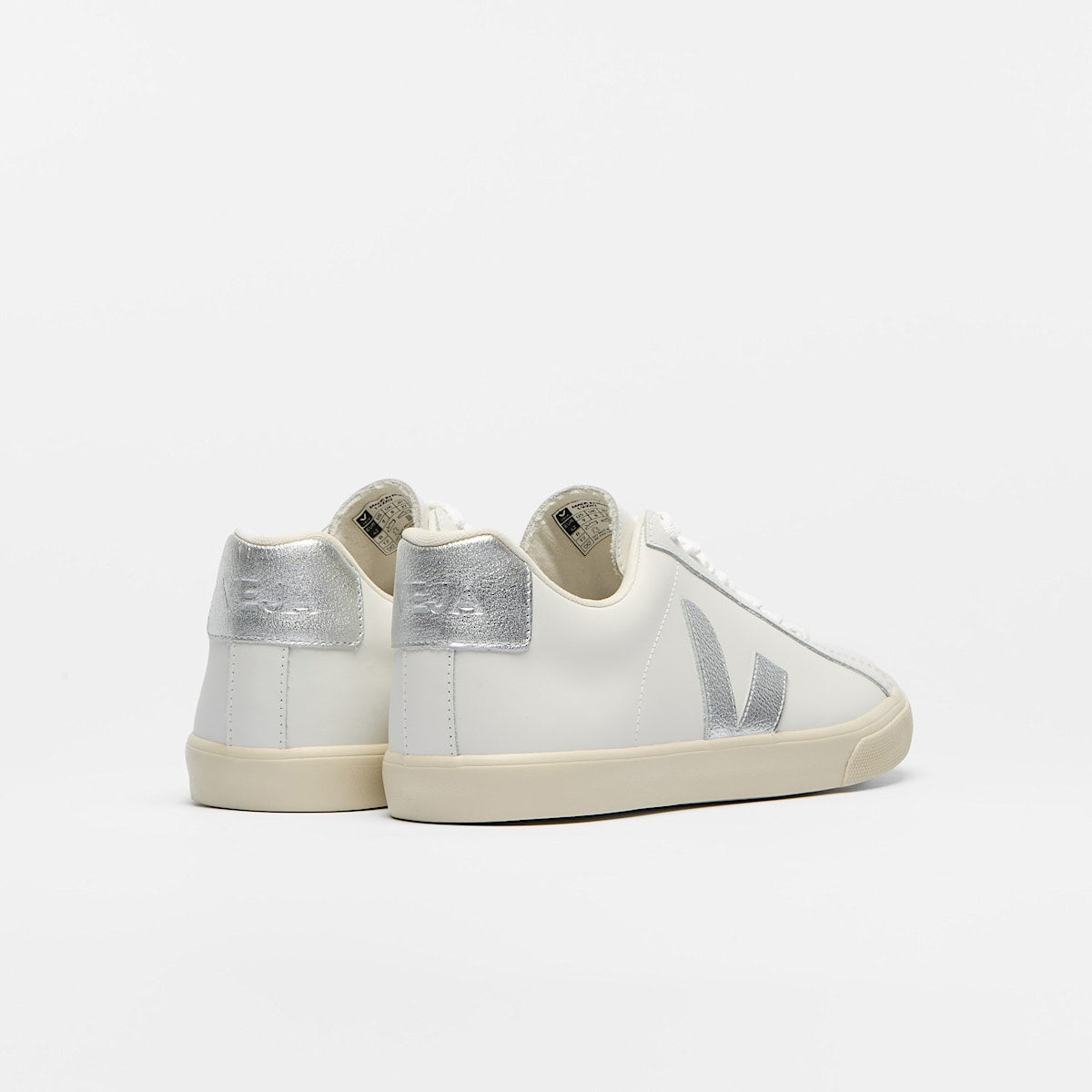 VEJA Esplar Leather White Silver - Image 3
