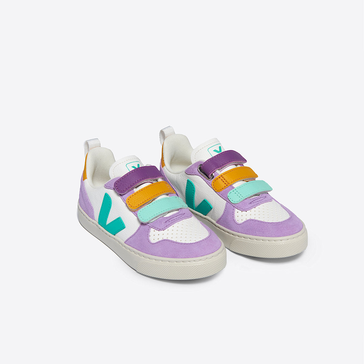 VEJA V-10 Leather White Multico Mint - Image 4