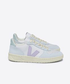 VEJA V-10 Leather Gravel Parme Menthol