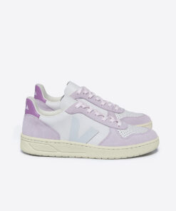 VEJA V-10 Leather Gravel Menthol Parme