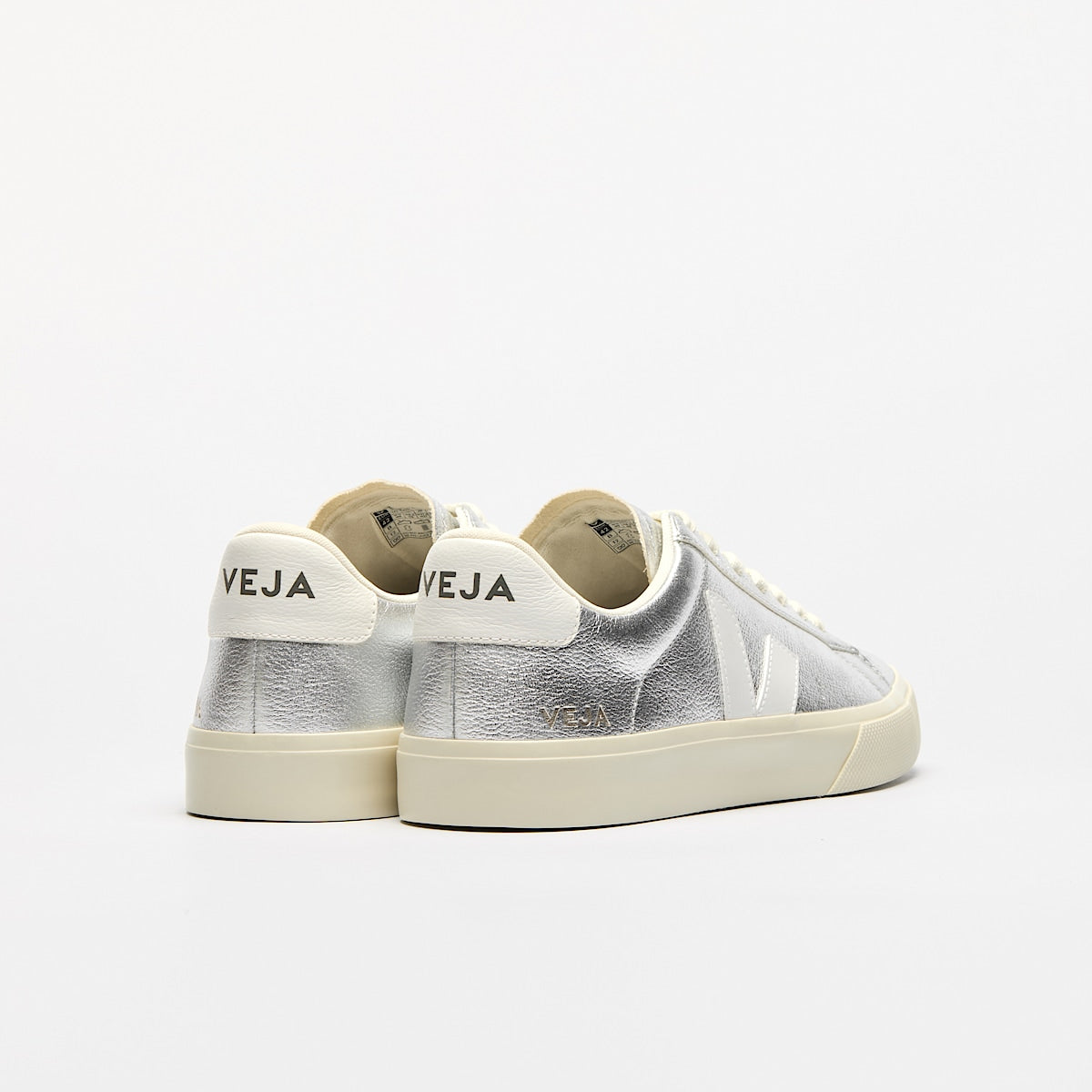 VEJA Campo Leather Silver White - Image 3
