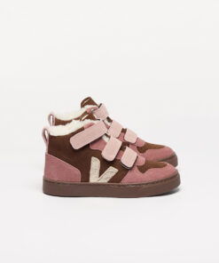 VEJA V-10 Mid Furred Suede Walnut Platine Bark