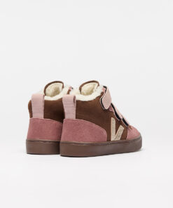 Alternative view of VEJA V-10 Mid Furred Suede Walnut Platine Bark