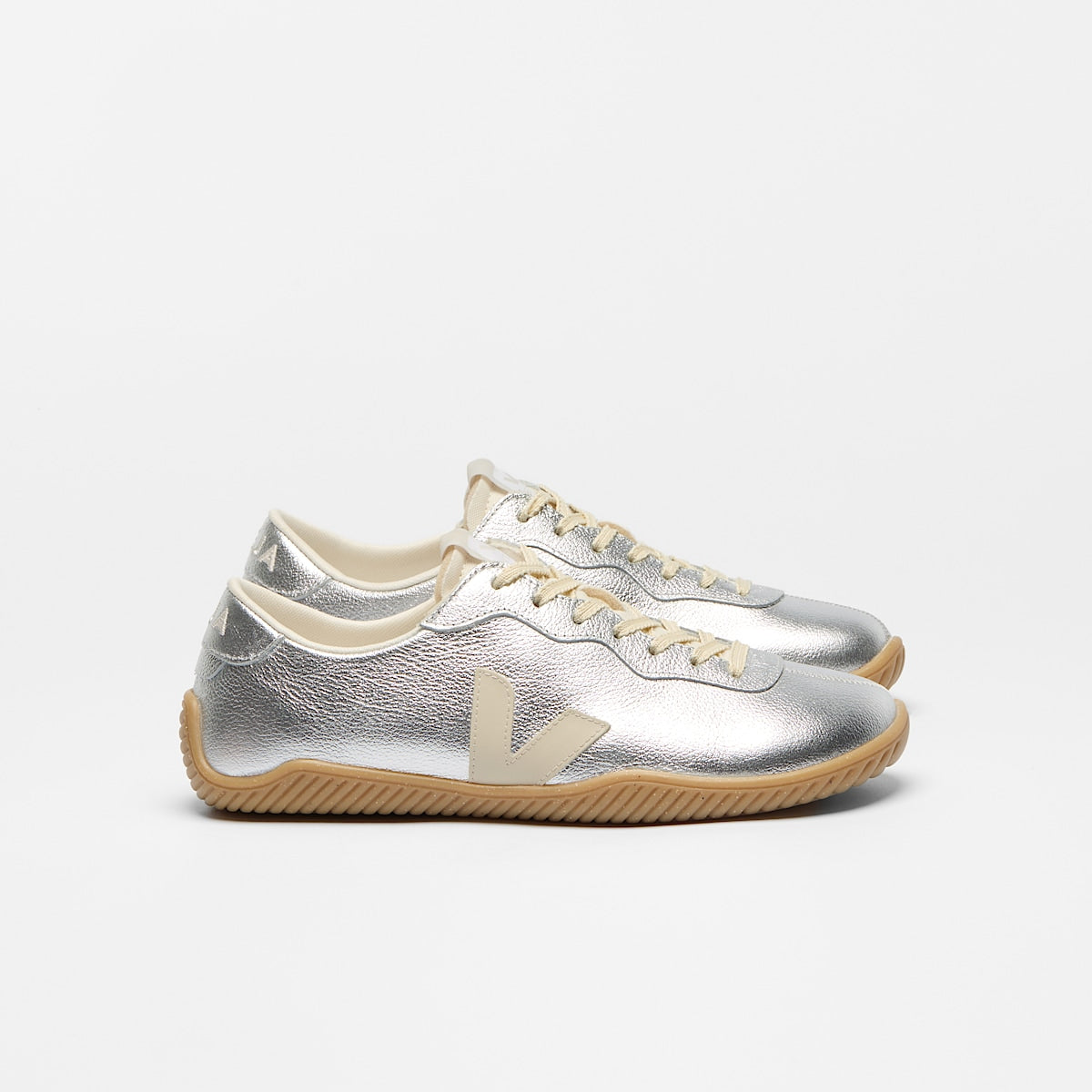 VEJA Jitsu Leather Silver Pierre Natural