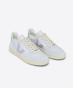 Alternative view of VEJA V-10 Leather Gravel Parme Menthol