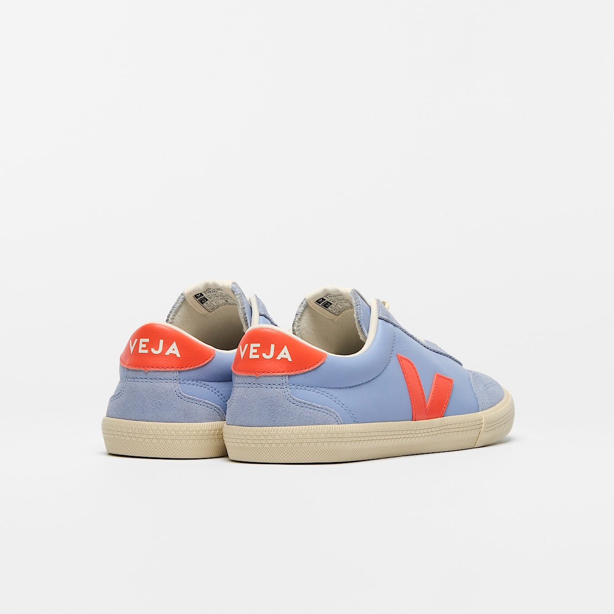 VEJA Volley Leather Olympe Orange Fluo Calcaire - Image 3