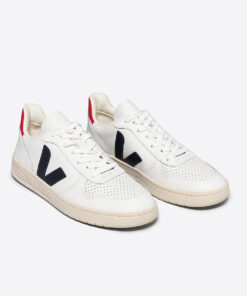 Alternative view of VEJA V-10 Leather White Nautico Pekin