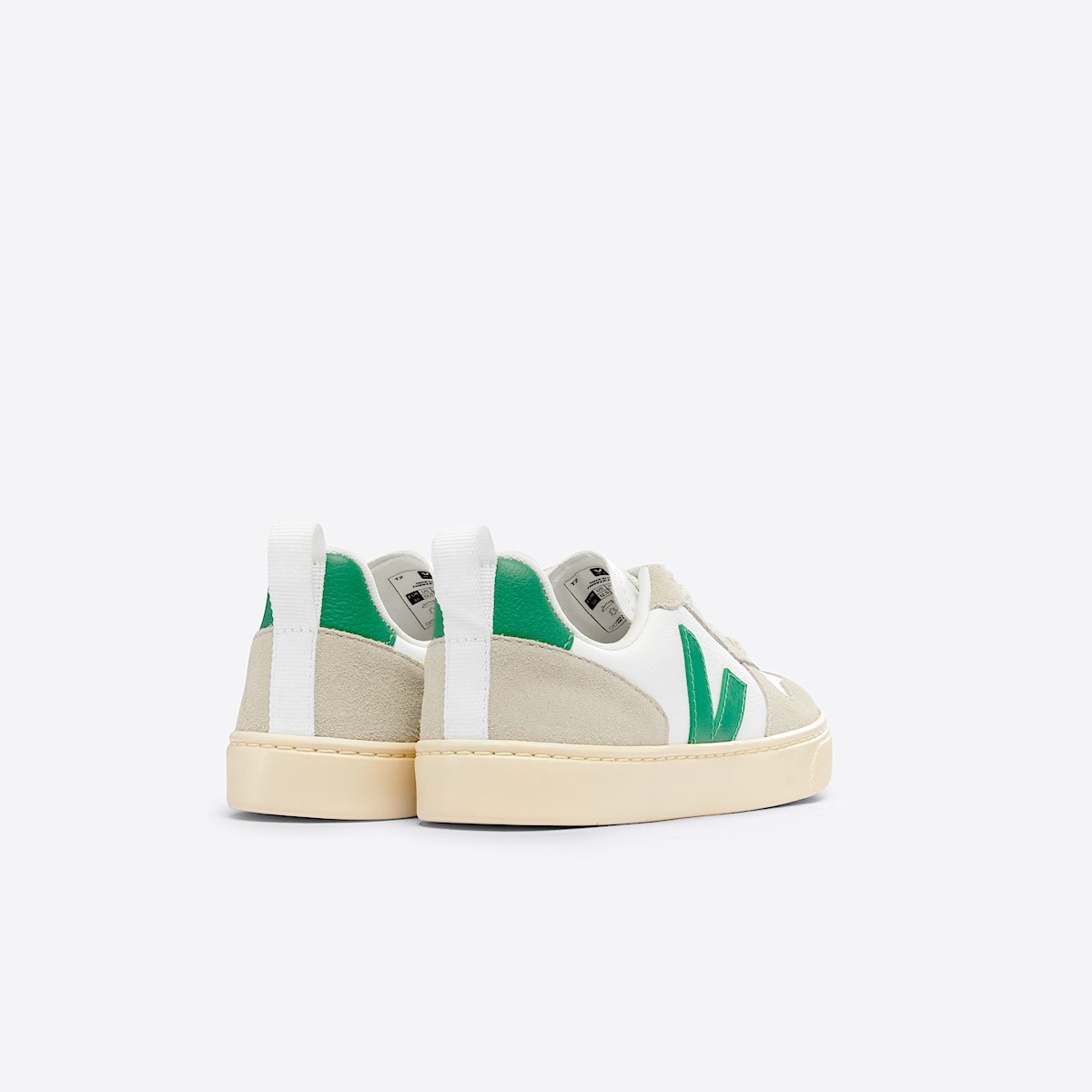 VEJA V-10 Leather White Emeraude Almond - Image 3