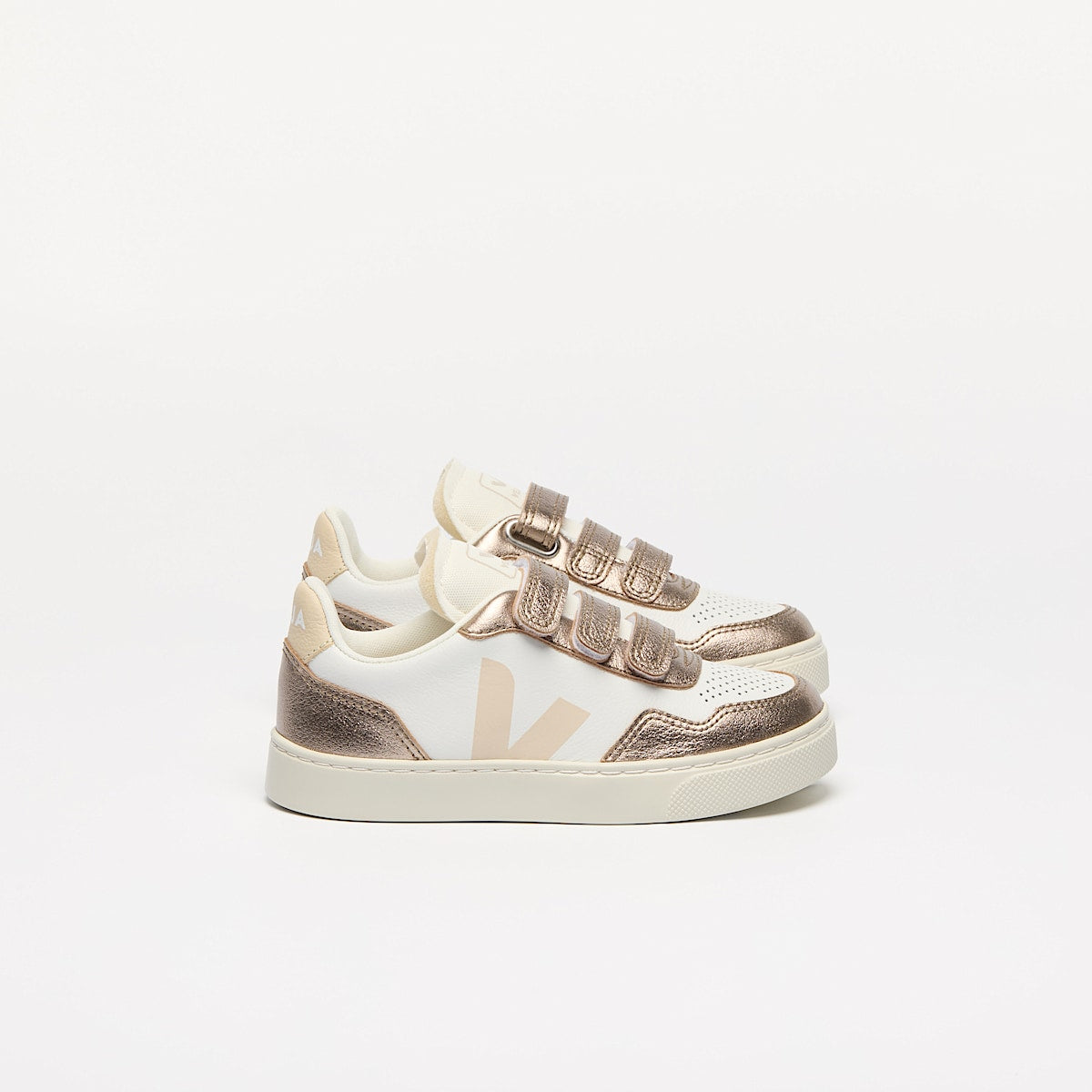 VEJA V-90 Leather White Sable Bronze