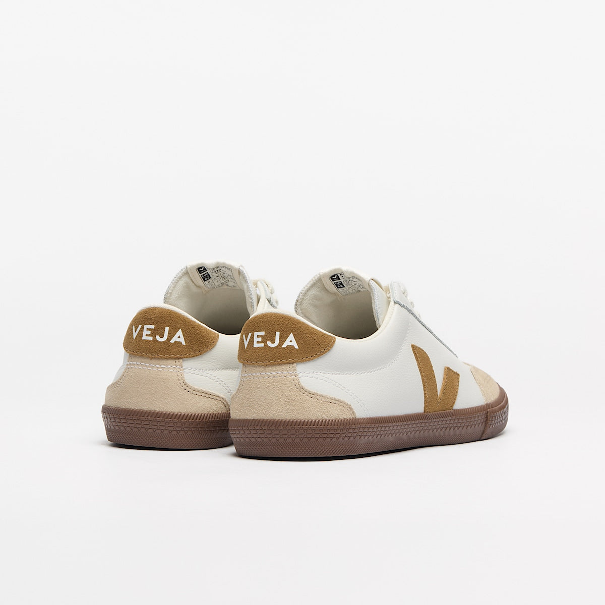 VEJA Volley Leather White Tent Bark - Image 3