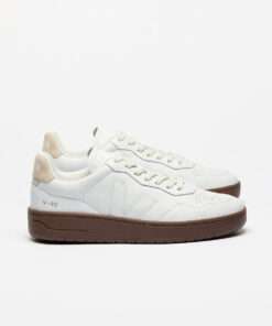 VEJA V-90 Leather White Pierre Almond