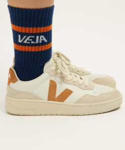 Alternative view of VEJA Iconic Socks Cotton Blue White Orange