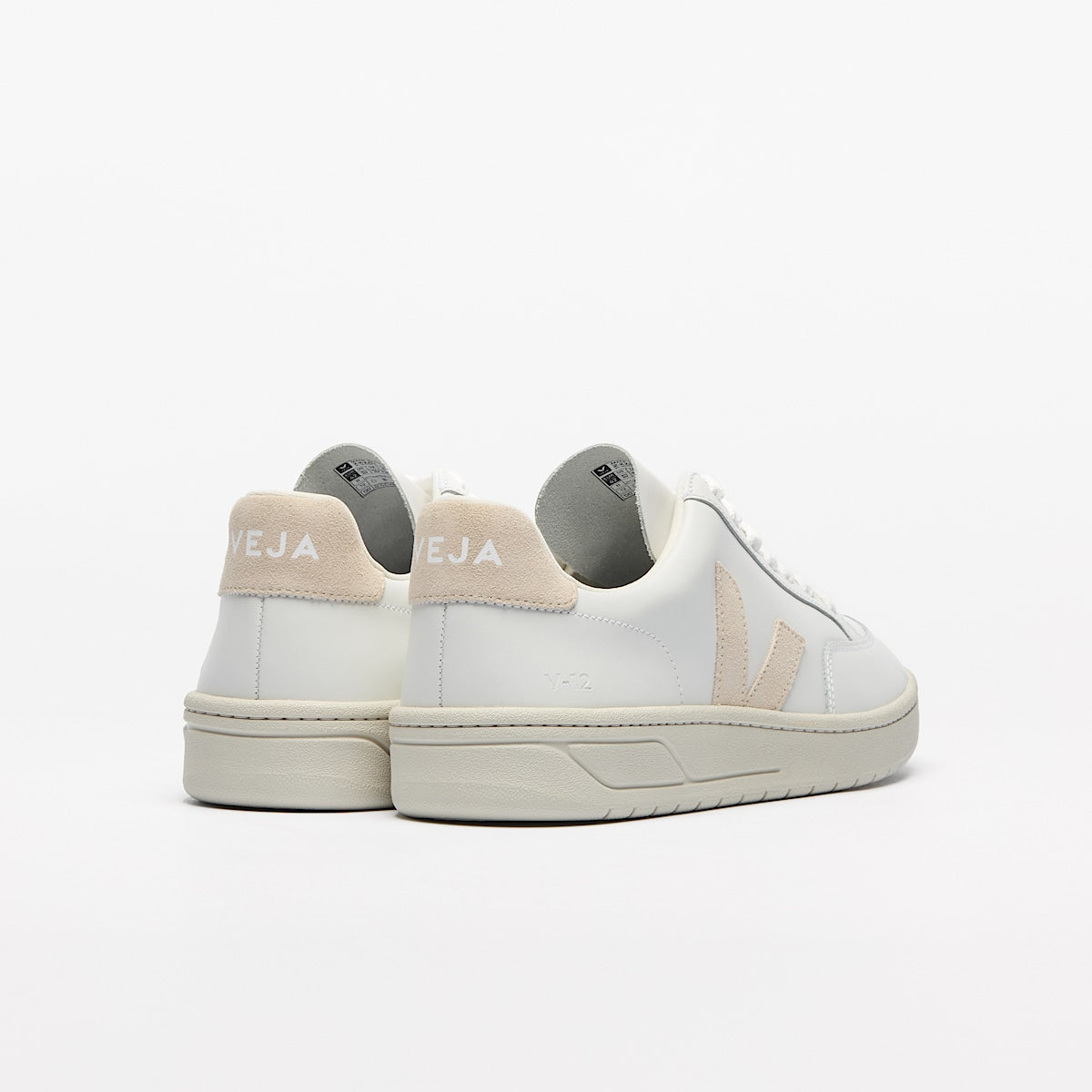 VEJA V-12 Leather White Sable - Image 3