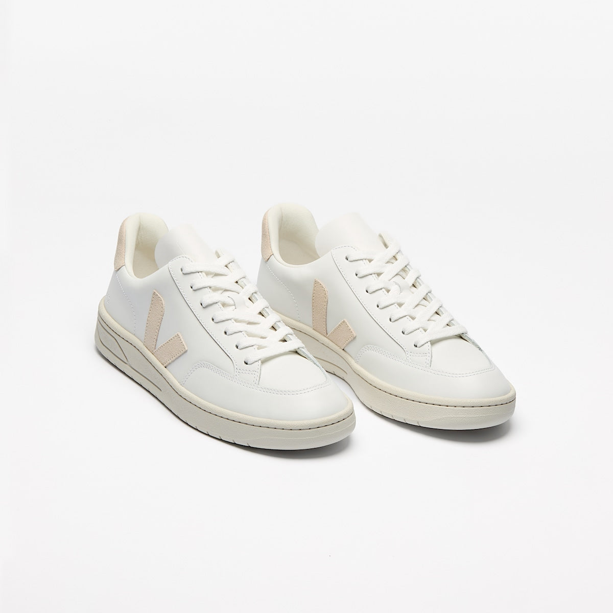 VEJA V-12 Leather White Sable - Image 2